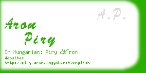 aron piry business card